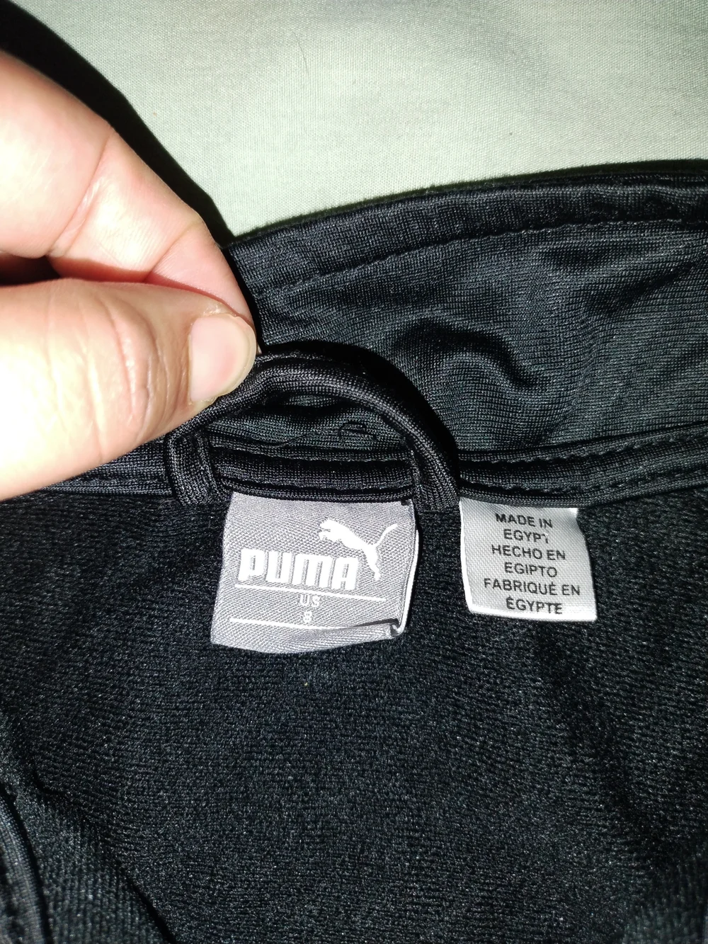 Puma Black Jacket with Pink Sleeve Stripes